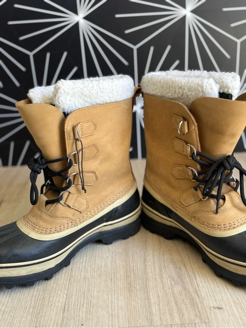 SOREL Caribou Waterproof Leather Winter Snow Boots